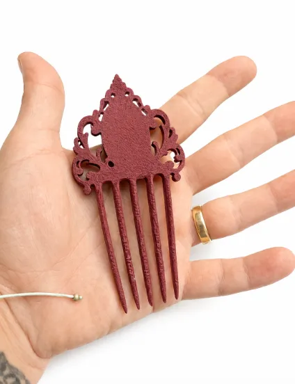 Victorian Rose Hair Comb Accessory, photo 5 of 5 - Hair Sticks, Pins & Forks, victorian accessory