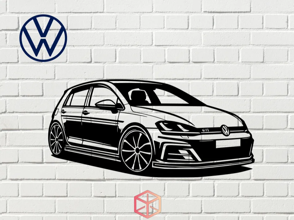 VOLKSWAGEN GOLF GTI - 2D WALL ART