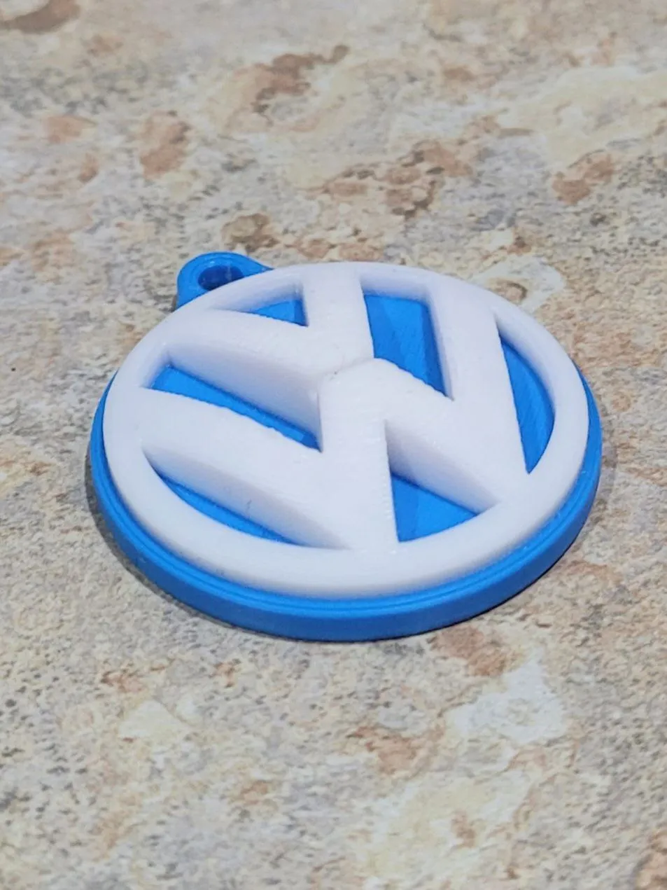 Volkswagen Keychain w/ Domed VW Logo, another view - Car Brand Keychains, Keychains