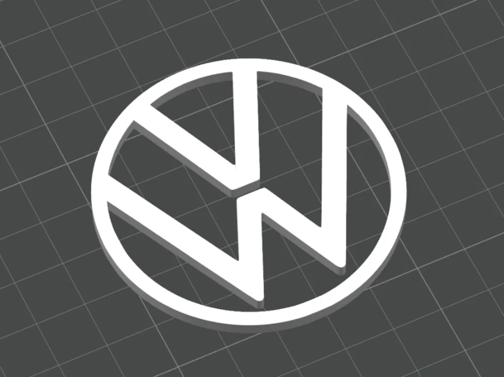 Volkswagen (New) Emblem Logo (No Text), another view - Car Badges & Emblems, gti