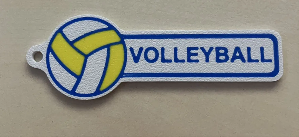 Volleyball Keychain with Custom Name, photo 3 of 4 - Volleyball Keychain with Custom Name Household