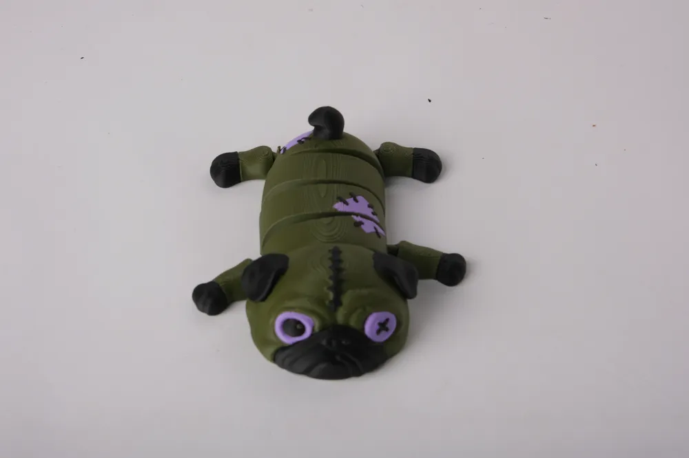 Voodoo Doll Pug, Halloween Articulated Flexi Toy, photo 3 of 4 - Voodoo Doll Pug, Halloween Articulated Flexi Toy Toys & Games
