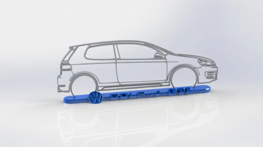 VW GOLF 6 GTI - SILHOUETTE + BASE, photo 2 of 4 - Golf Accessories, silouette