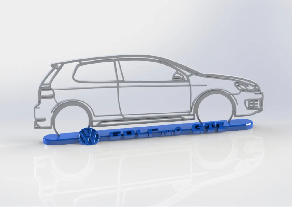 VW GOLF 6 GTI - SILHOUETTE + BASE