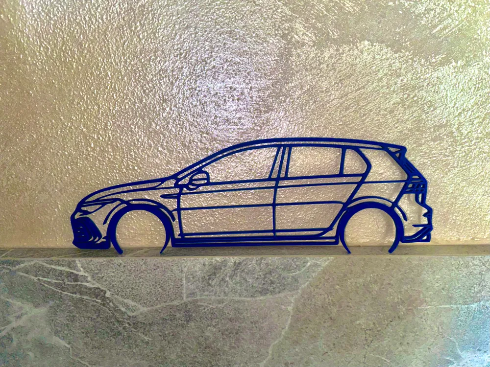 VW Golf 8 Wall Art 2D, another view - Sports Wall Art, volksawagen