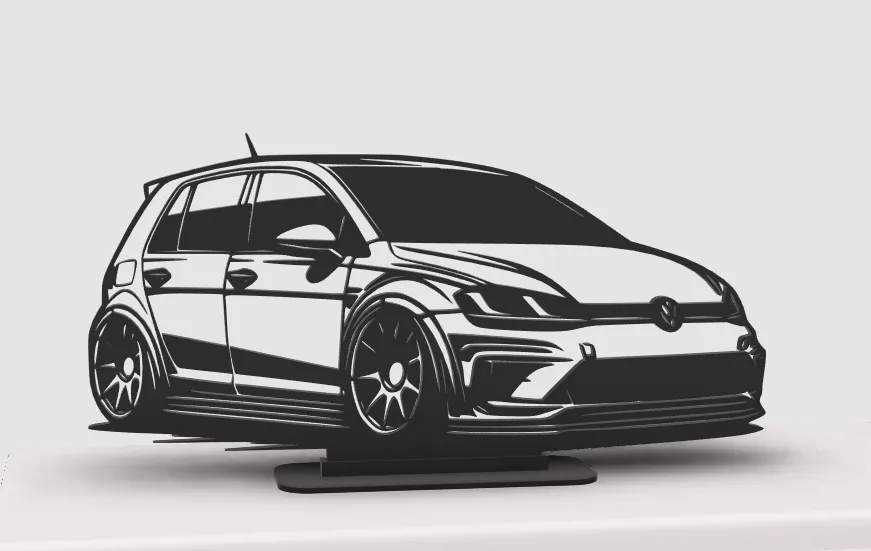 VW Golf GTi Silhouette, photo 2 of 4 - Golf Accessories, vw art