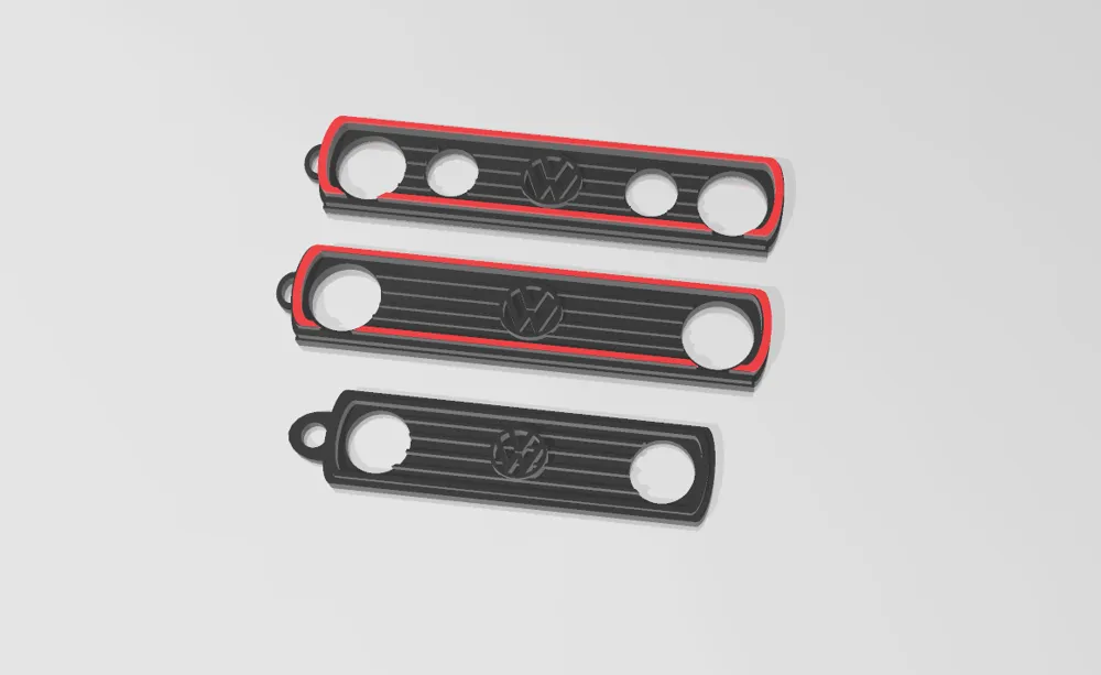 VW Golf Mk2/Mk1 Grill Keychains, photo 2 of 4 - Car Brand Keychains, retro