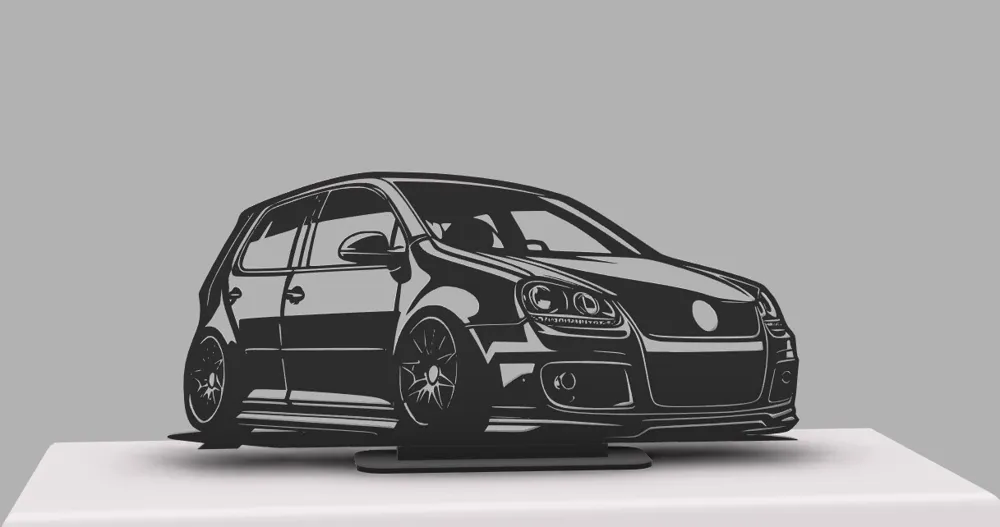 VW Golf MK5 R32 Silhouette II, photo 2 of 4 - Golf Accessories, vw art