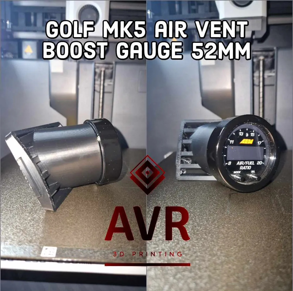 VW Golf mk5 vent boost gauge 52 mm, another view - Gauges & Callipers, volkswagen