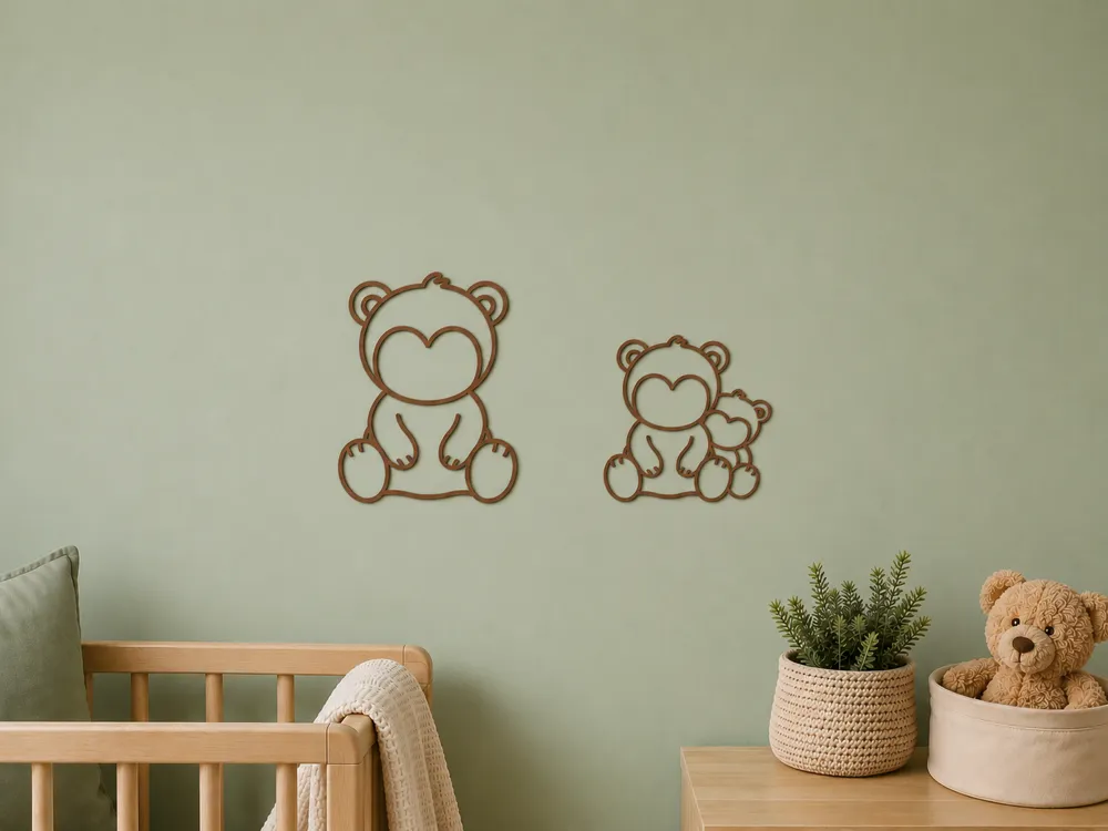 Bear family + baby deco frame, photo 4 of 4 - Bear family + baby deco frame Household