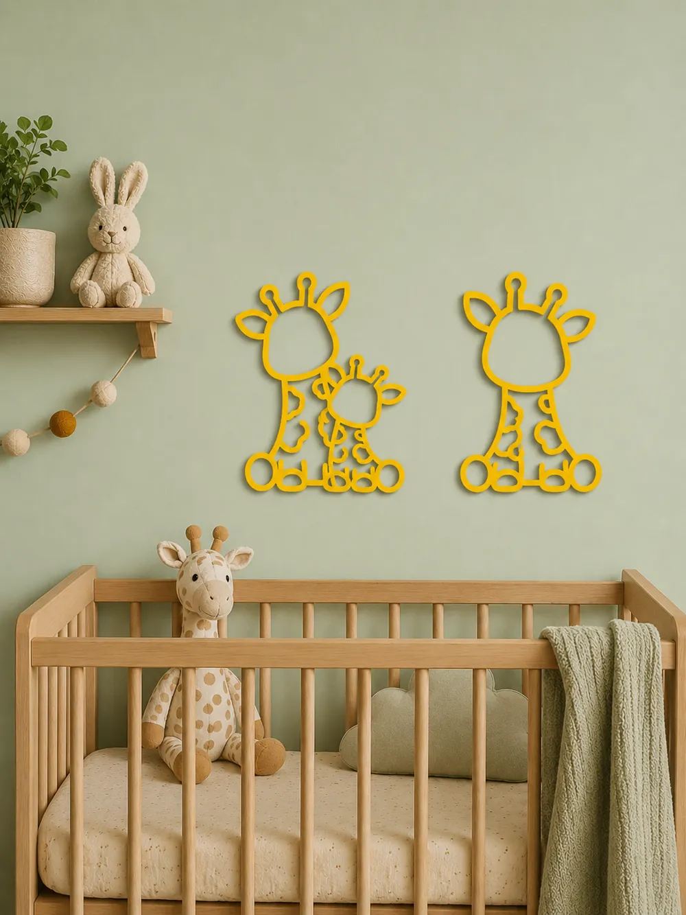 Wall art: Giraffe + baby giraffe decoration frame, photo 2 of 4 - Wall art: Giraffe + baby giraffe decoration frame Home Decor Items
