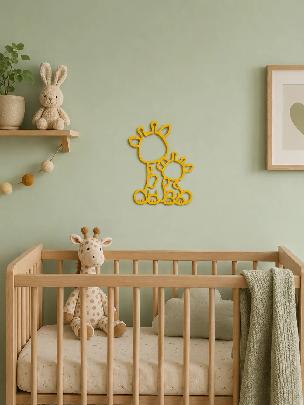 Wall art: Giraffe + baby giraffe decoration frame, photo 3 of 4 - Wall art: Giraffe + baby giraffe decoration frame Home Decor Items