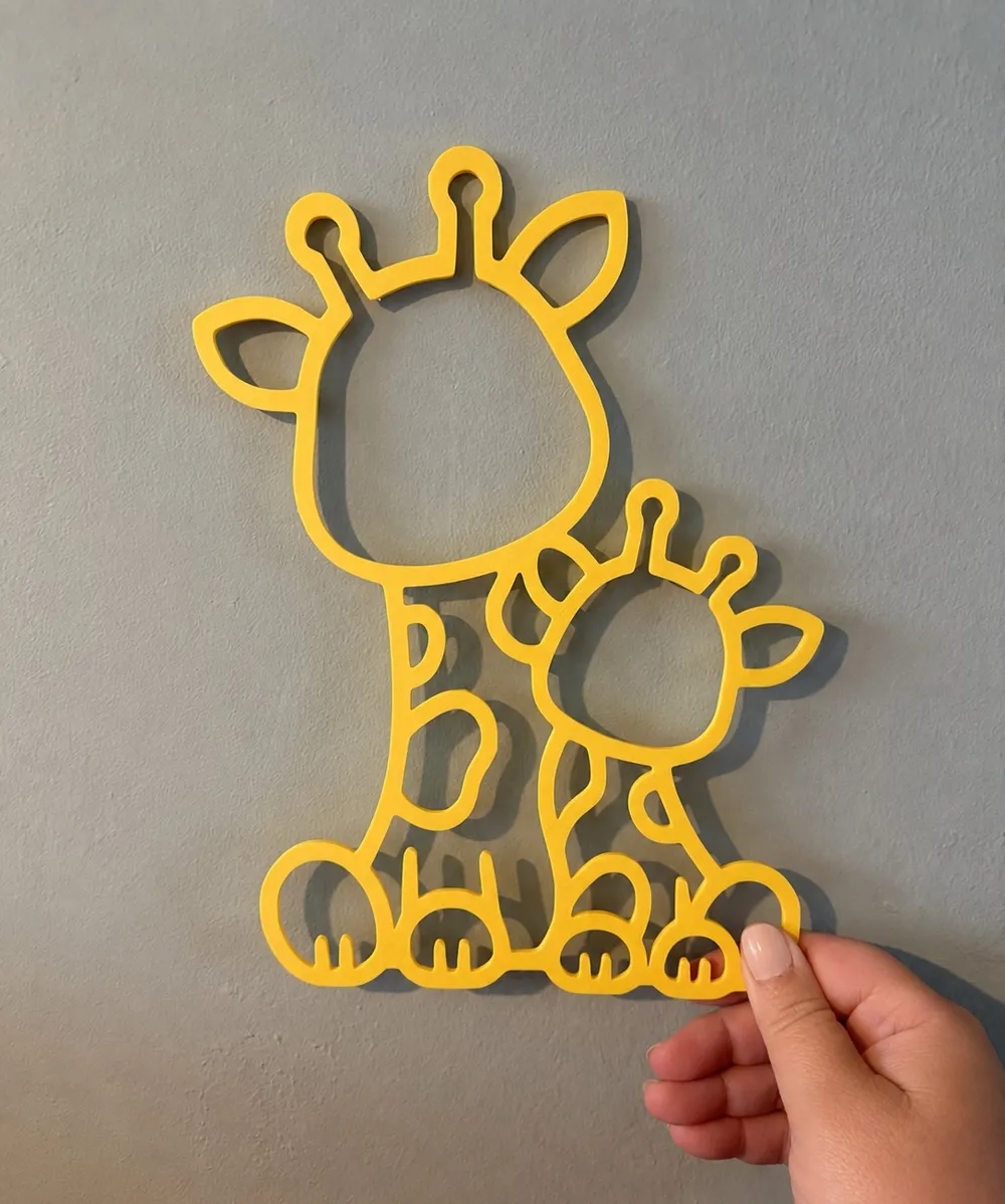 Wall art: Giraffe + baby giraffe decoration frame, photo 4 of 4 - Wall art: Giraffe + baby giraffe decoration frame Home Decor Items