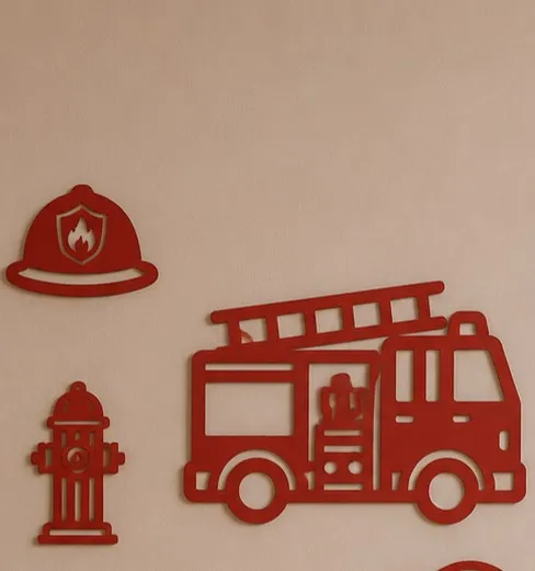 Wall art pack : Little firefighters, photo 4 of 4 - Wall art pack : Little firefighters Household