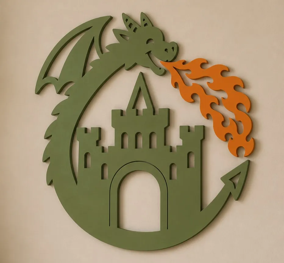 Wall art pack : Little Knights & Dragons, photo 3 of 4 - Wall art pack : Little Knights & Dragons Household