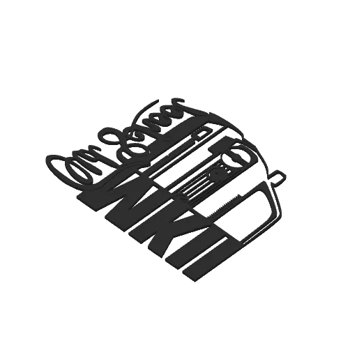Wall Decor VW Golf MkII, another view - Wall Hangings & Wall Decor, car