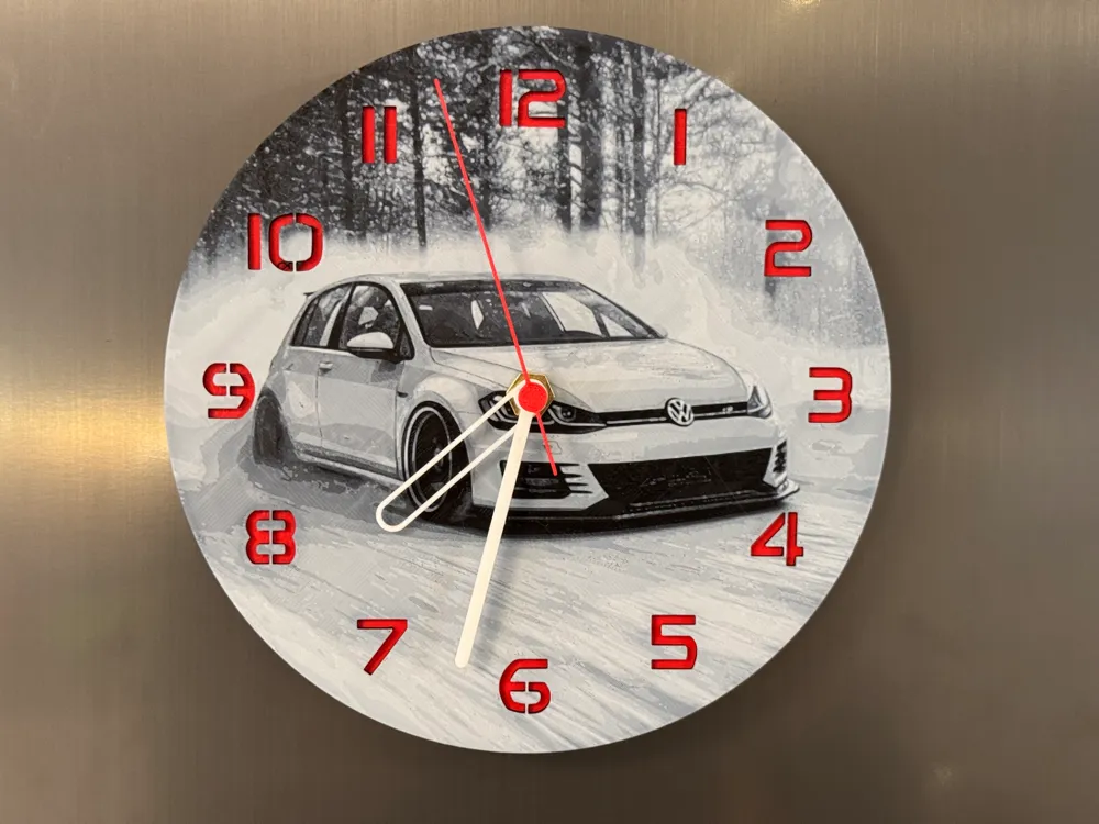 wall / desk clock VW Golf GTI