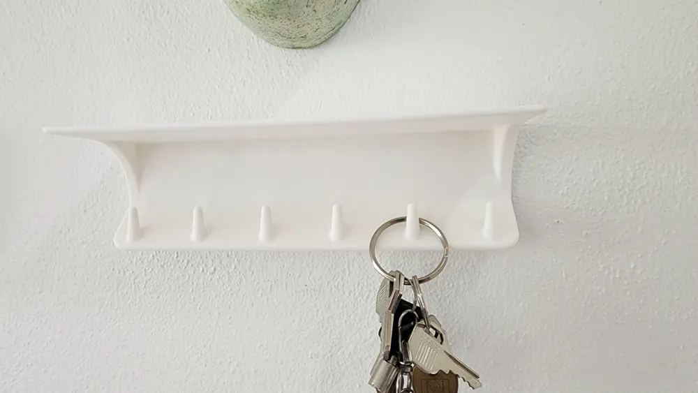 Wall Key Hanger with Hidden Screw Holes, photo 2 of 4 - Wall Key Hanger with Hidden Screw Holes Storage & Organisation