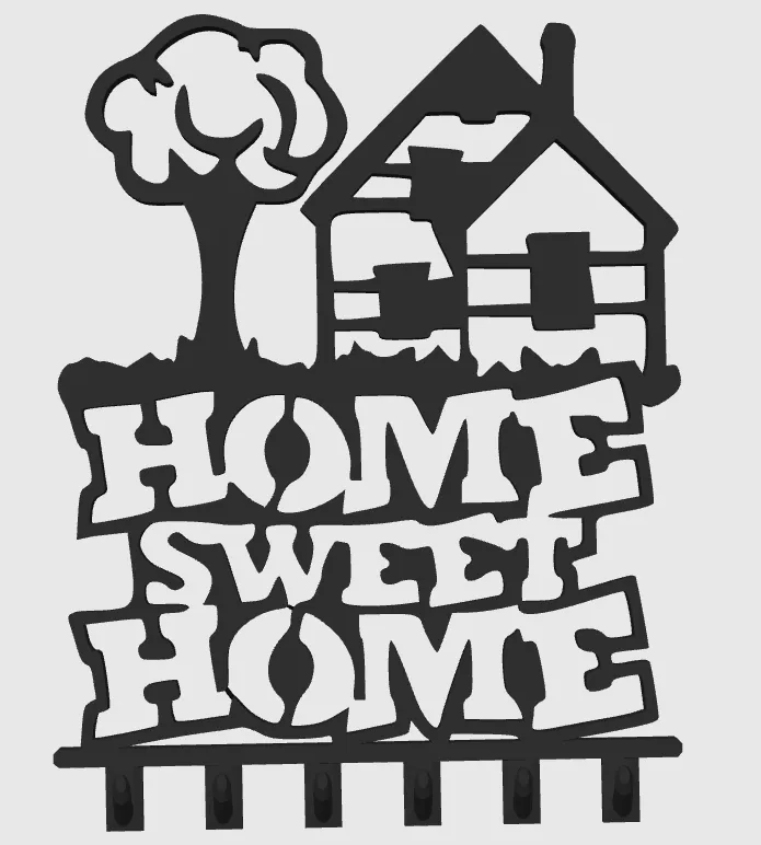 Wall keys hanger decor Home Sweet Home, photo 2 of 4 - Wall keys hanger decor Home Sweet Home Household