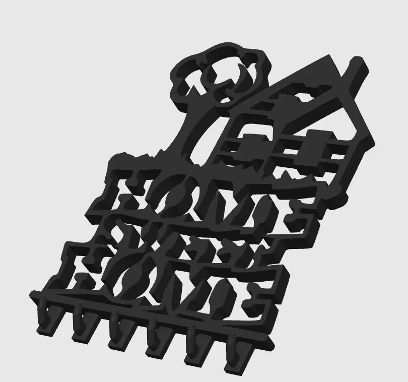 Wall keys hanger decor Home Sweet Home, photo 3 of 4 - Wall keys hanger decor Home Sweet Home Household