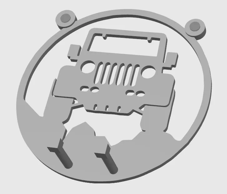 Wall mountable Jeep themed key hanger, photo 3 of 4 - Wall mountable Jeep themed key hanger Generative Art
