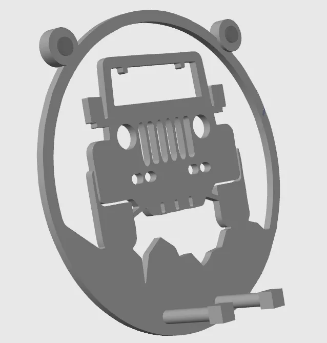 Wall mountable Jeep themed key hanger, photo 4 of 4 - Wall mountable Jeep themed key hanger Generative Art