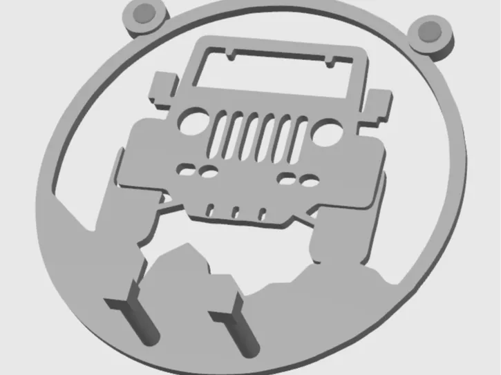 Wall mountable Jeep themed key hanger
