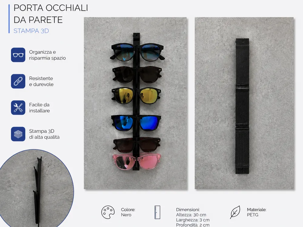 Porta Occhiali da parete - Glasses, in stock in India