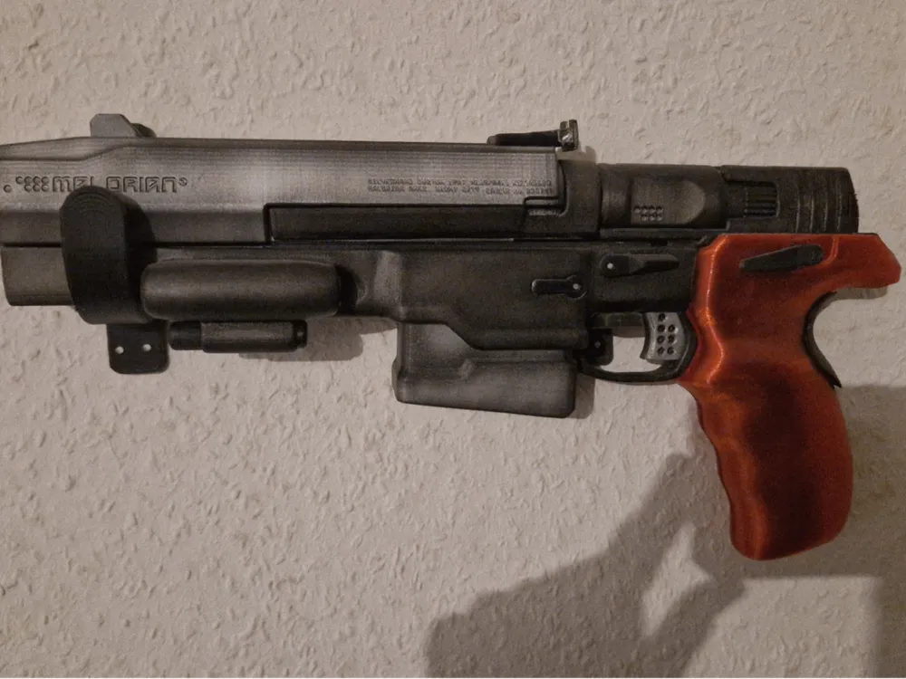 Wallmounts for Cyberpunk Malorian Arms Prop Pistol, photo 2 of 3 - Wallmounts for Cyberpunk Malorian Arms Prop Pistol Props & Cosplays