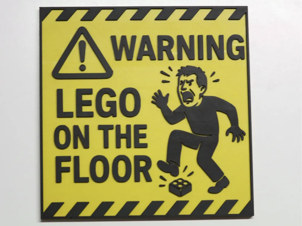 Warning Brick on the floor