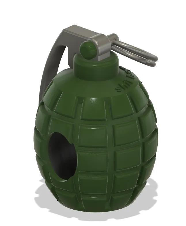 Warrior's poop bag holder, photo 4 of 4 - Leash & Poop-bag Holders, grenade