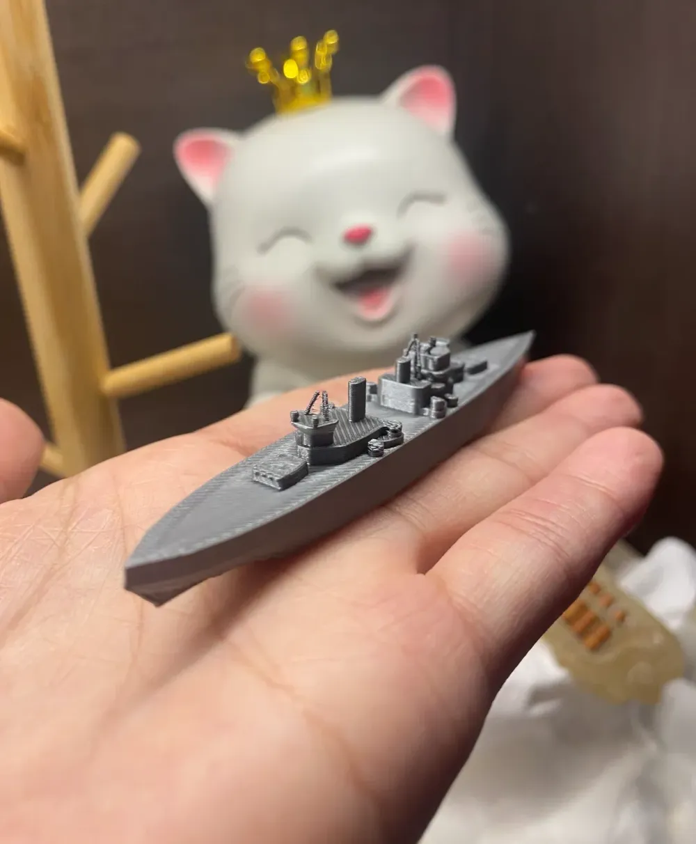 Navy Frigate Warship Miniature, another view - Model Ships & Boats, military