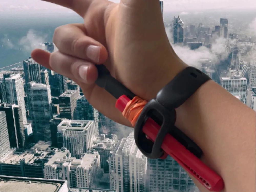 Watch strap web shooter
