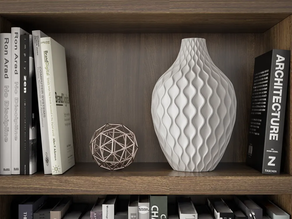 Wave Vase Model One - Contemporary Vase Design, photo 4 of 4 - Wave Vase Model One - Contemporary Vase Design Household