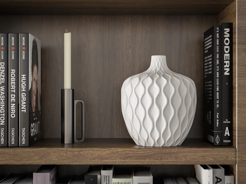 Wave Vase Model Two - Contemporary Vase Design, photo 4 of 4 - Wave Vase Model Two - Contemporary Vase Design Home Decor Items