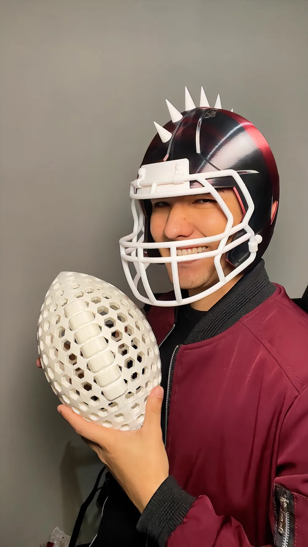 Wearable Football Helmet, PUNK & Standard, photo 3 of 4 - Wearable Football Helmet, PUNK & Standard Sports & Fitness