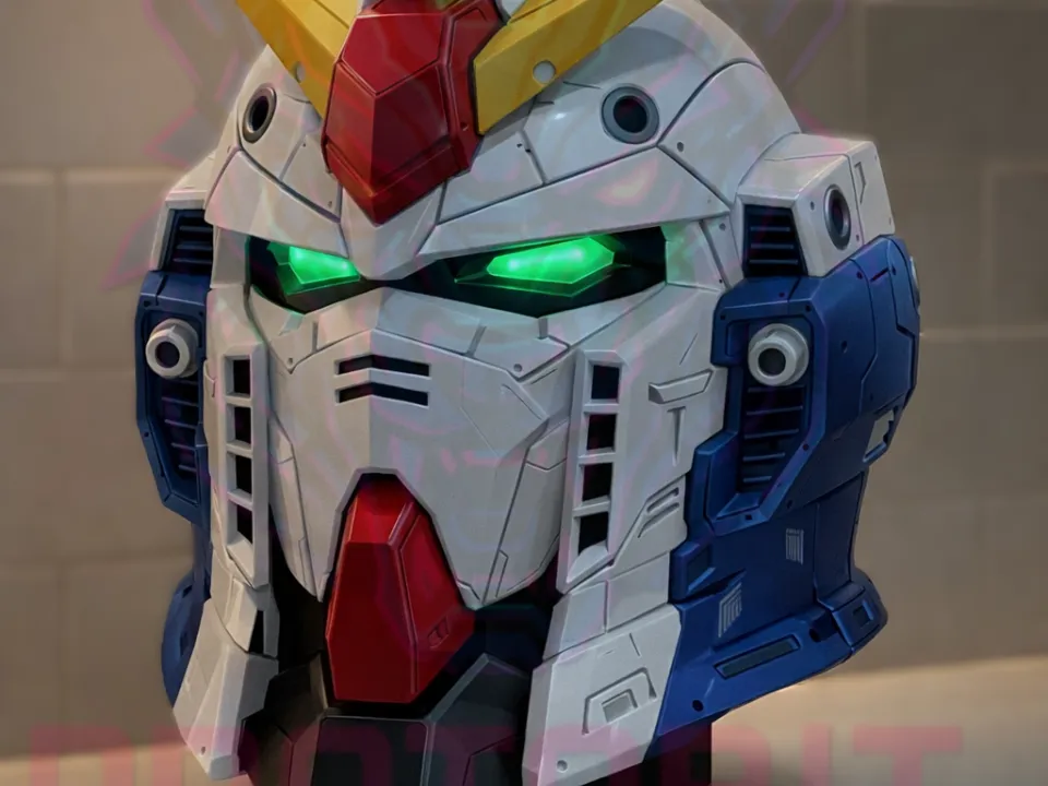 Wearable Gundam-Style Mecha Helmet
