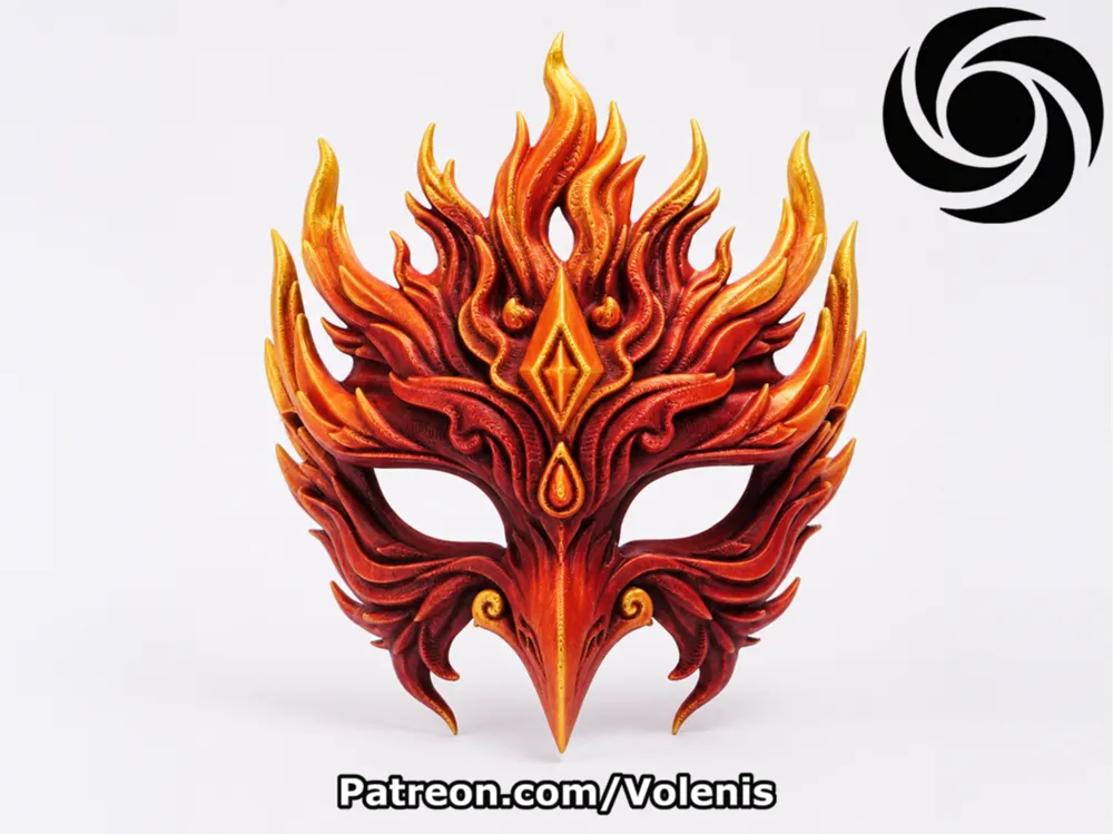 Wearable Phoenix Mask Wall Decor