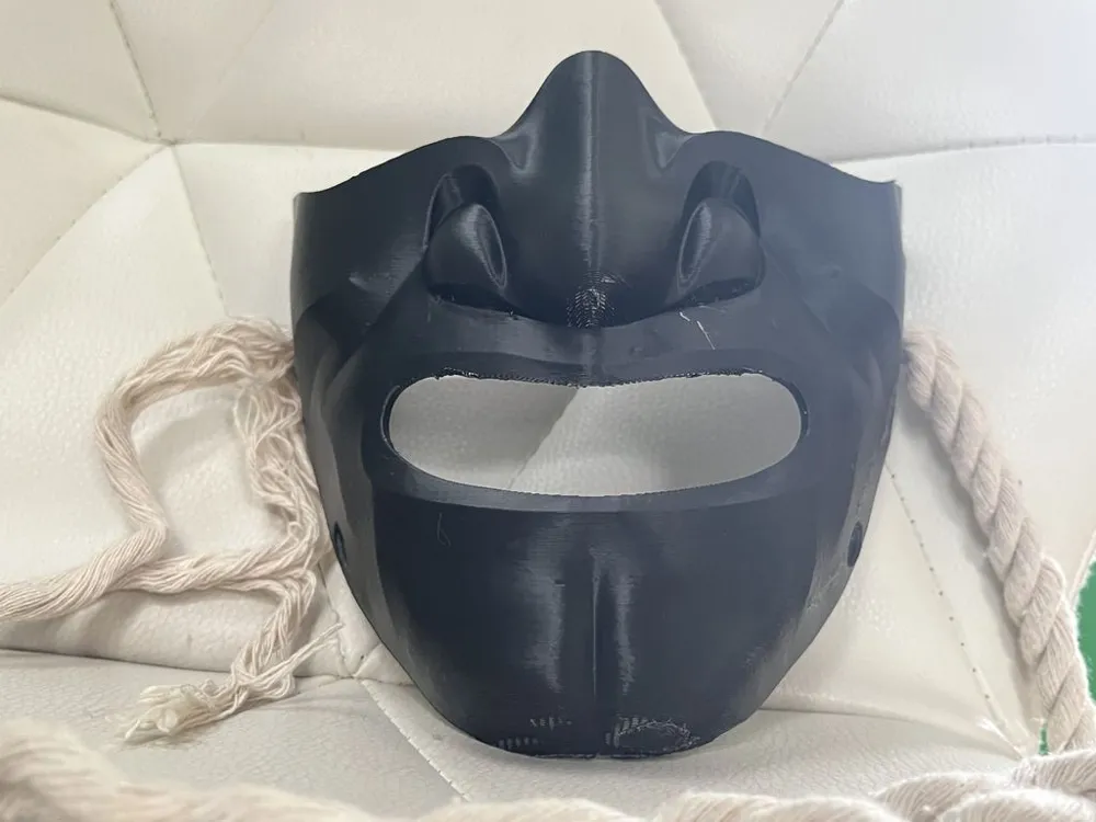 Wearable Samurai Mask, photo 3 of 4 - Wearable Samurai Mask Props & Cosplay