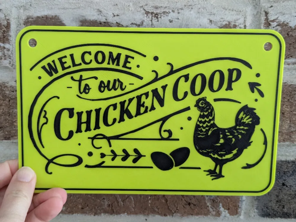 Welcome to our Chicken Coop Sign, photo 4 of 4 - Welcome to our Chicken Coop Sign Pets