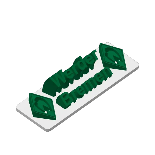 Werder Bremen Logo Desk Plaque, another view - Sports Team Signs, soccer