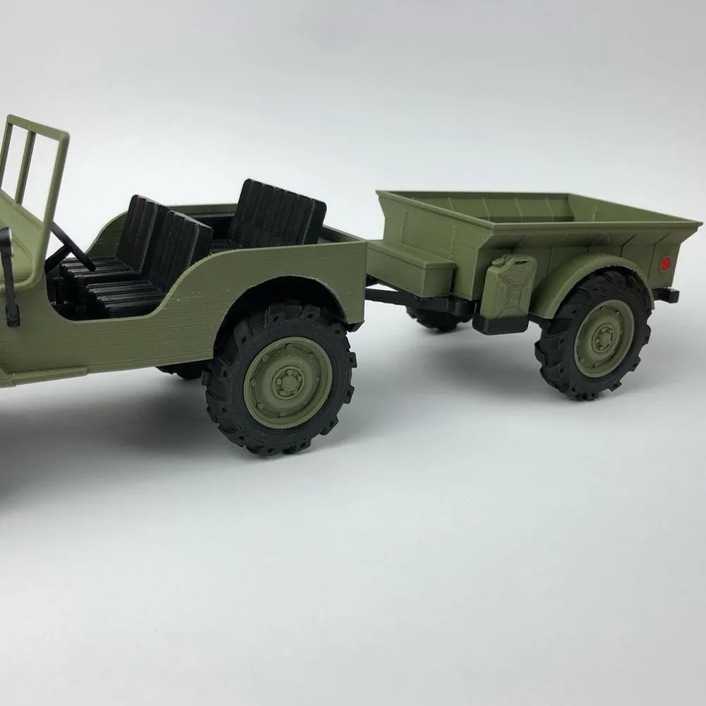 WILLYS JEEP Trailer, photo 4 of 4 - Truck, Bus & Tractor Models, jerrycan