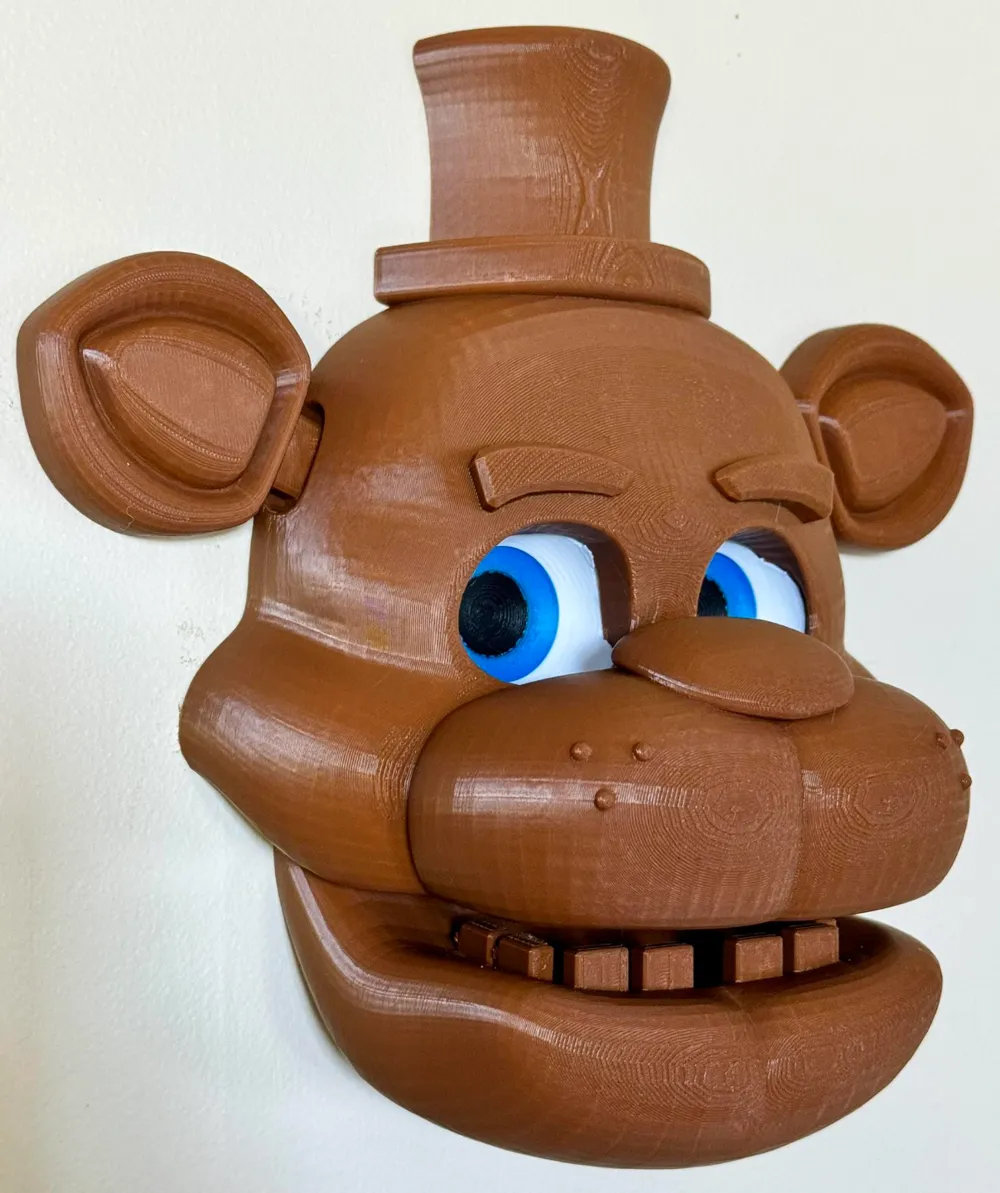 WITH EYES! Freddy Fazbear Mask - Wall Mounted, photo 4 of 4 - WITH EYES! Freddy Fazbear Mask - Wall Mounted Props & Cosplay