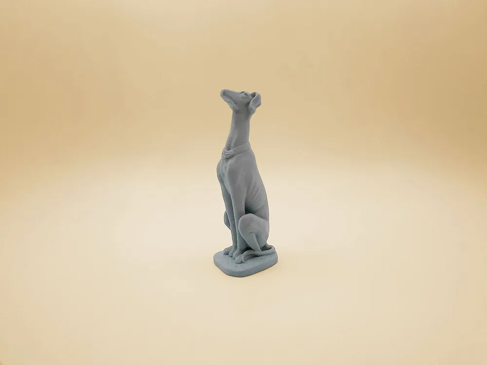 Sculptural Sitting Greyhound Statue, photo 3 of 4 - Sculptural Sitting Greyhound Statue Miniatures