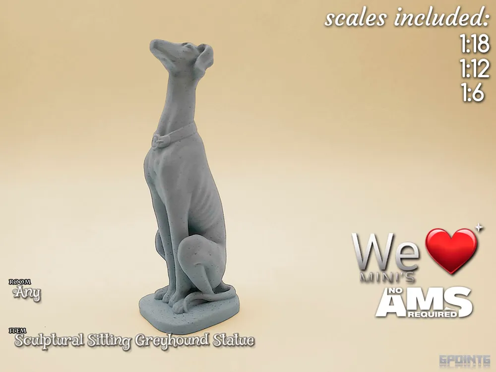 Sculptural Sitting Greyhound Statue - Animals, in stock in India