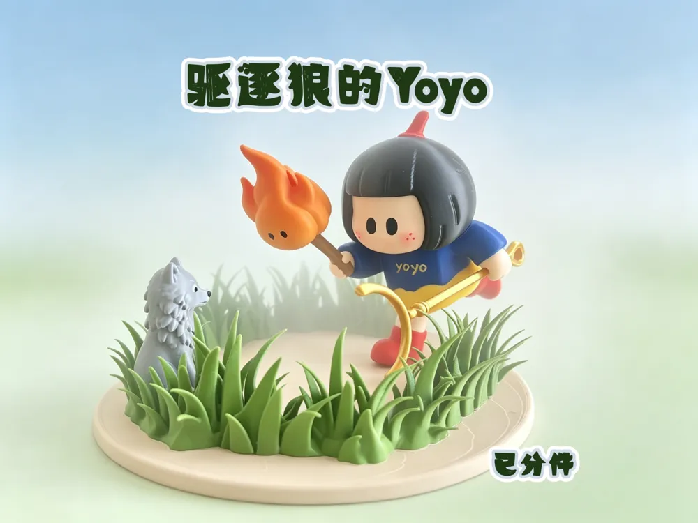 Yoyo Wolf Chaser Figure - Spinning Tops & Classic Toys, in stock