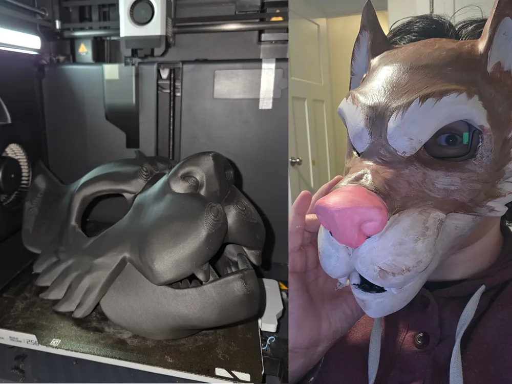 Wolf mask for costumes, cosplay, fursuits and more