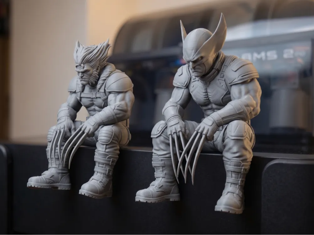 Wolverine on a ledge - Mask & Unmasked