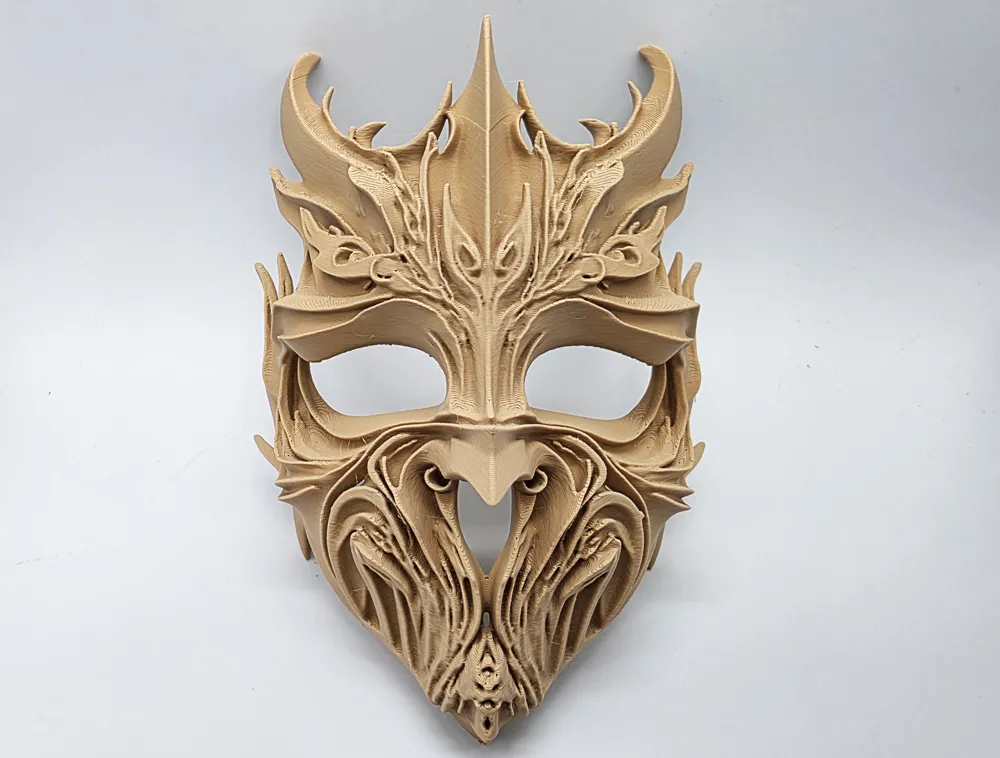 Wood-Carved Dark Ritual Mask, photo 3 of 4 - Wood-Carved Dark Ritual Mask Props & Cosplay