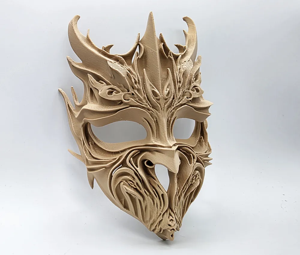 Wood-Carved Dark Ritual Mask, photo 4 of 4 - Wood-Carved Dark Ritual Mask Props & Cosplay